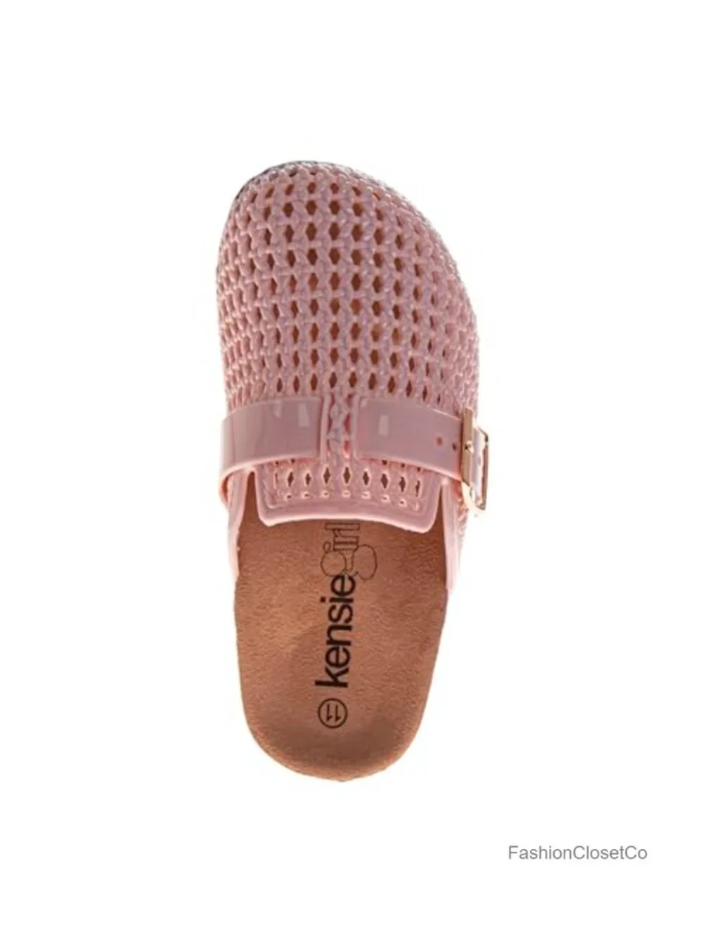 Girls Woven Clog Sandals Closed Toe Slip-On Buckle Strap Summer Mules